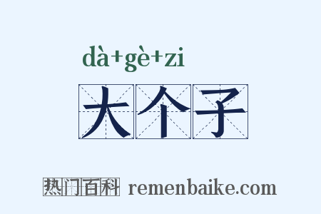 大个子是什么意思的图片